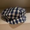 Thin Brim Plaid Beret Hat Irregular Octagonal Newsboy Peaked Hat Fashion Painter Artist Cap  Travel
