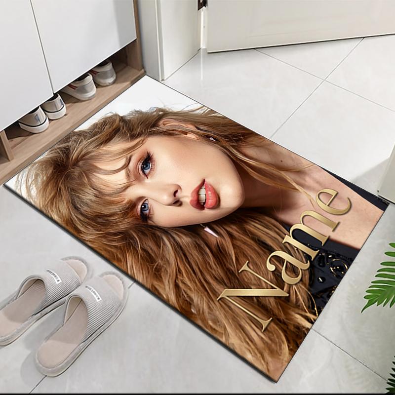 Custom Name Taylor Printed Carpet Rug For Office Chair Living Room Bedroom Kitchen Room Decor Gifts