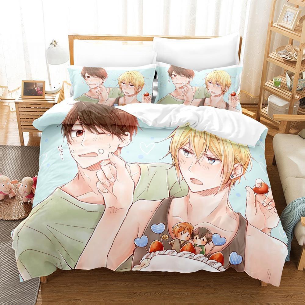 3D Print Anime Bed Sheet Sets Kawaii Sasaki To Miyano Bedding Set Single Twin Full Queen King Size Bed Set Aldult Kid Bedroom