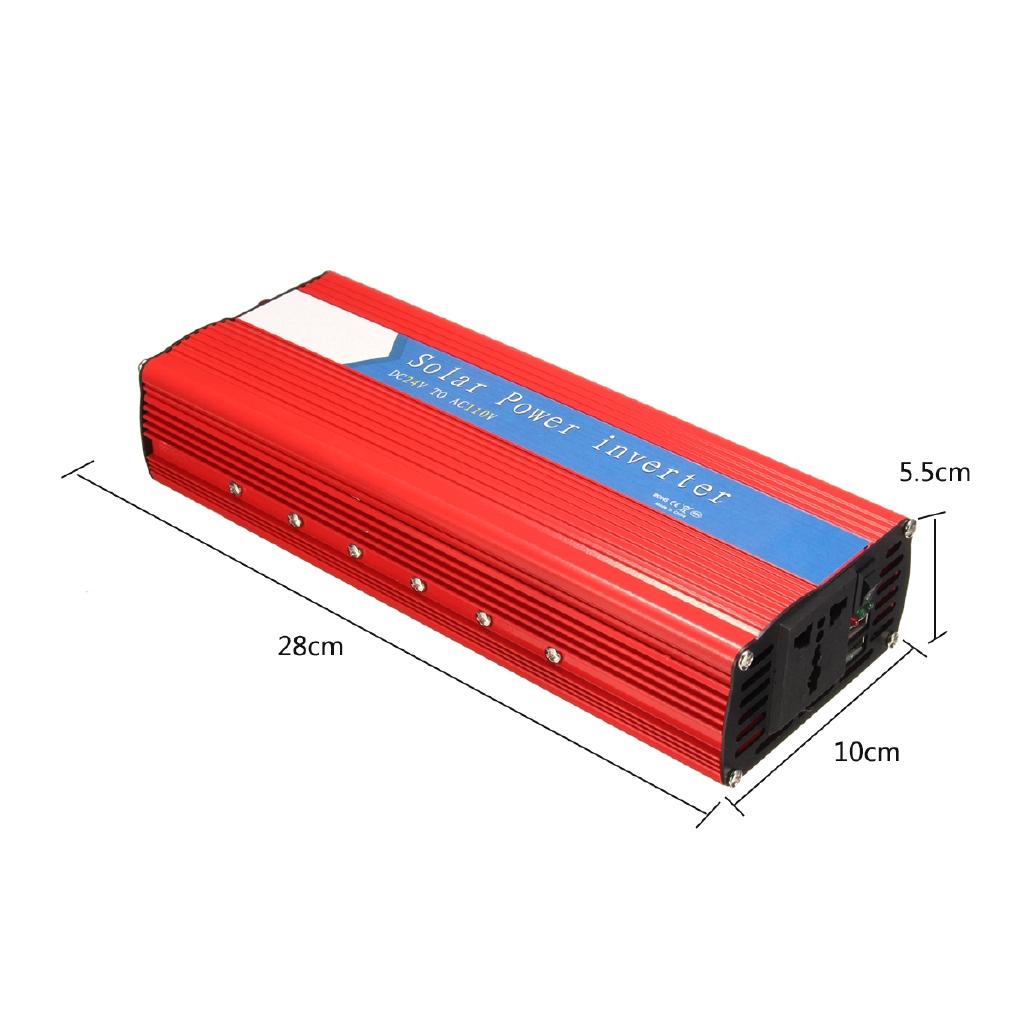 Voltage Transformer PEAK 6000W Car Power Inverter 12/24V To AC 220/110V USB Modified Sine Wave Red Universal Intelligent