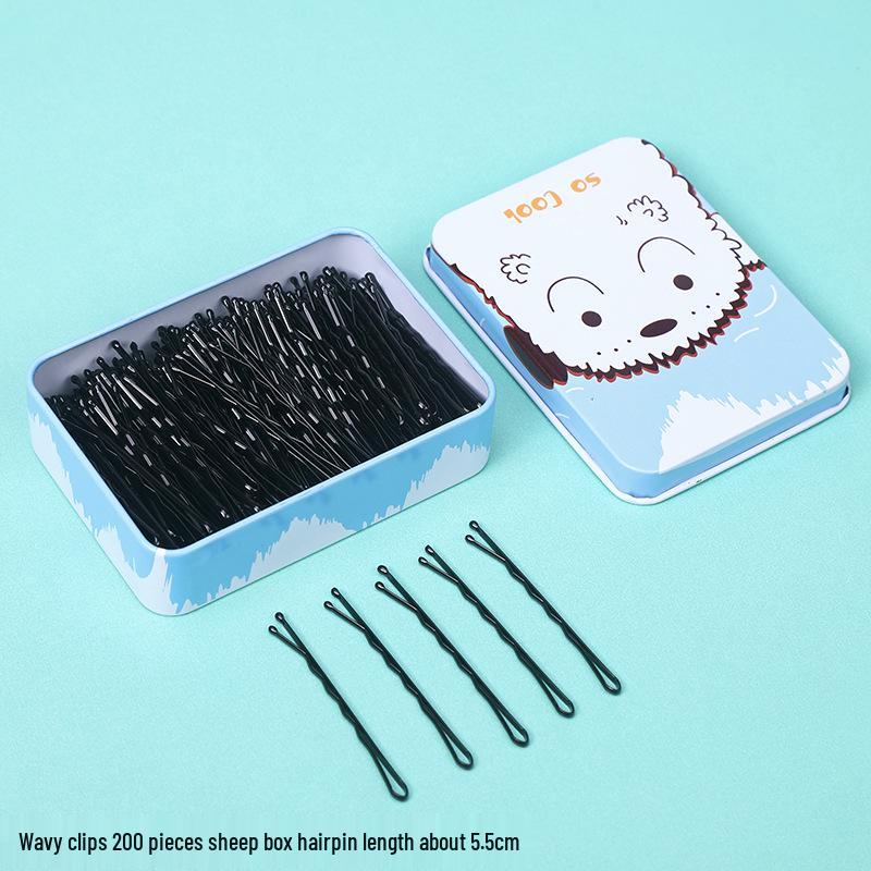 50-200 Pcs Black U-Shaped Bobby Pins & Flat Hair Clips for Hair Styling