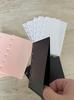 5 Stück A7 Rosa Schwarze Mappen-Taschen Mappen für Notizbuch Trennblätter Wasserdichte PVC-Blätter Dokumentenablage-Tasche