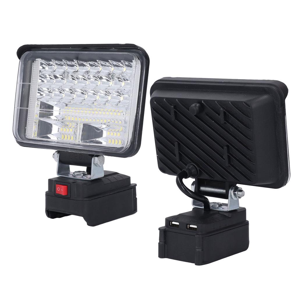 LED Work Light CordlessHandhelp, 20V Battery, 48W 6800LM Super Bright Illumination Wide Beam Flood Lamp,   Two USB Charging Port for Outdoor