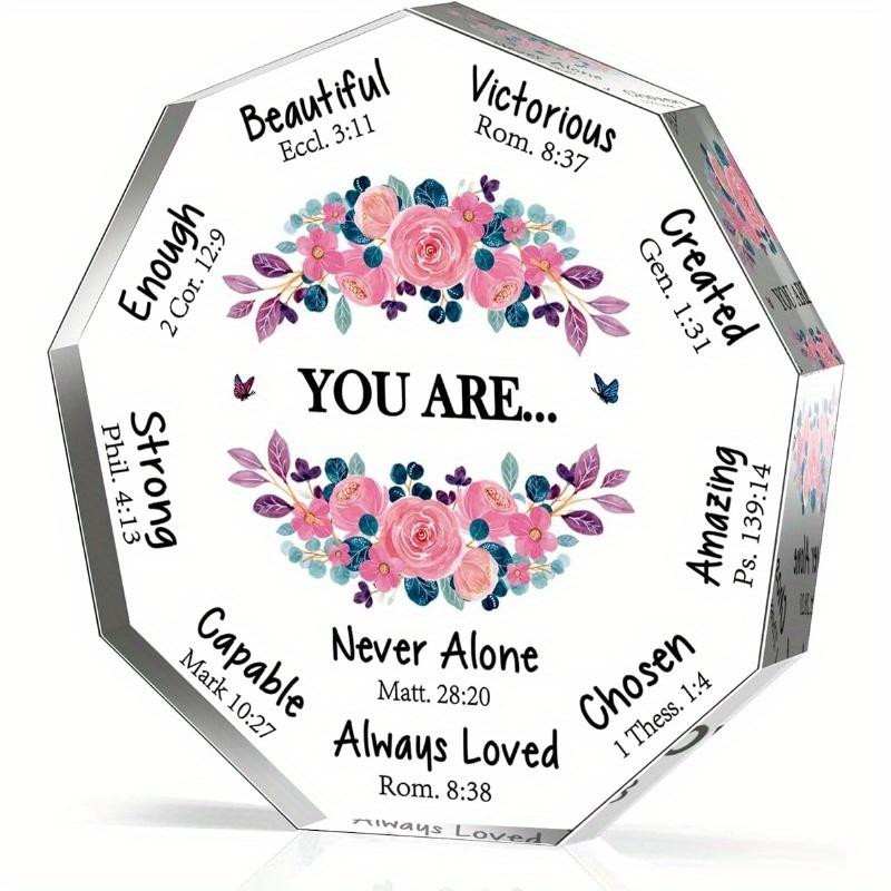 

Ladies Christian gift inspirational religious gift Catholic gift for mom,friend,colleague, siste home office desk decor symbol. чистий