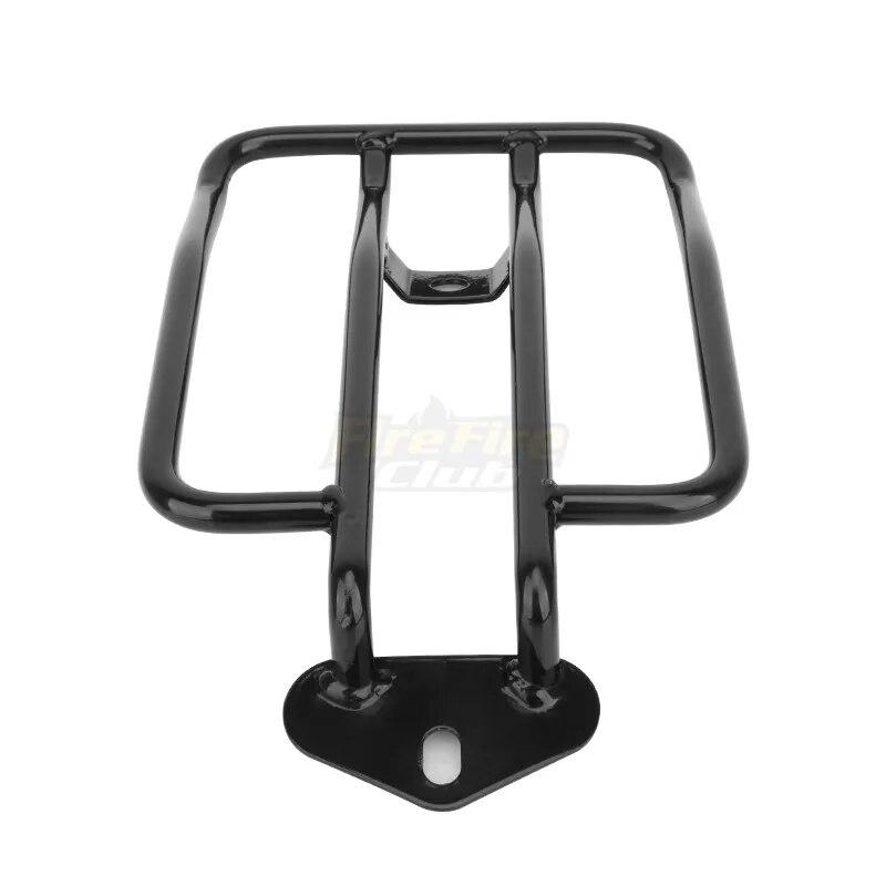 Motorcycle 18cm Chrome Black Solo Seat Rear Fender Luggage Rack Support Shelf For Harley Sportster Iron XL 883 1200 2004-