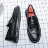 High End Brand Men's Leather Casual Shoes Comfortable Flat Bottom Loafers Versatile Commuting Shoes Men's Business Work Shoes