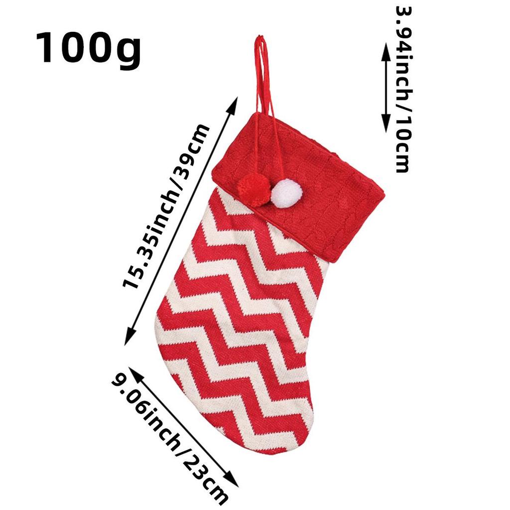 Red & White Reindeer Christmas Woolen Socks & Gift Bags for Kids