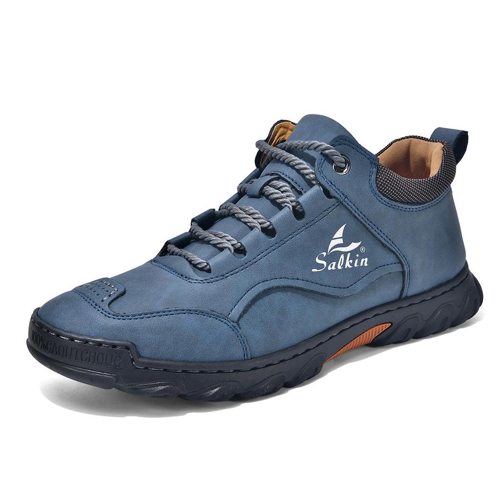 Stivali in Pelle Cuciti a Mano Scarpe in Pelle Scamosciata Stivaletti da Uomo Per Uomo Scarpe Casual Taglia Grande Scarpe da Lavoro