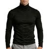 Men S High Neck Long Sleeve T Shirt Casual Solid Color Loose Fit Warm Base Layer