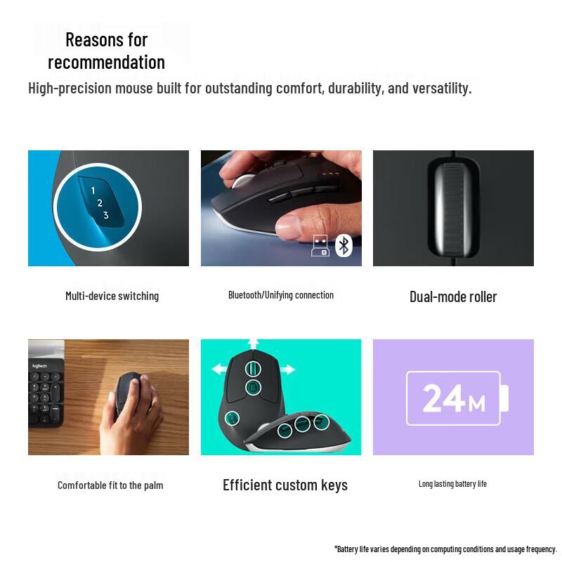 Logitech M720 Wireless Bluetooth Mouse
