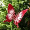 Sparkling Glitter Butterfly Christmas Flower Sequins Christmas Butterfly Pendant  Christmas