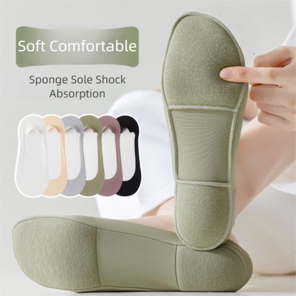 Anti Slip Insole Socks Shock Absorbing Shoe Pads Thin Boat Sock  Women