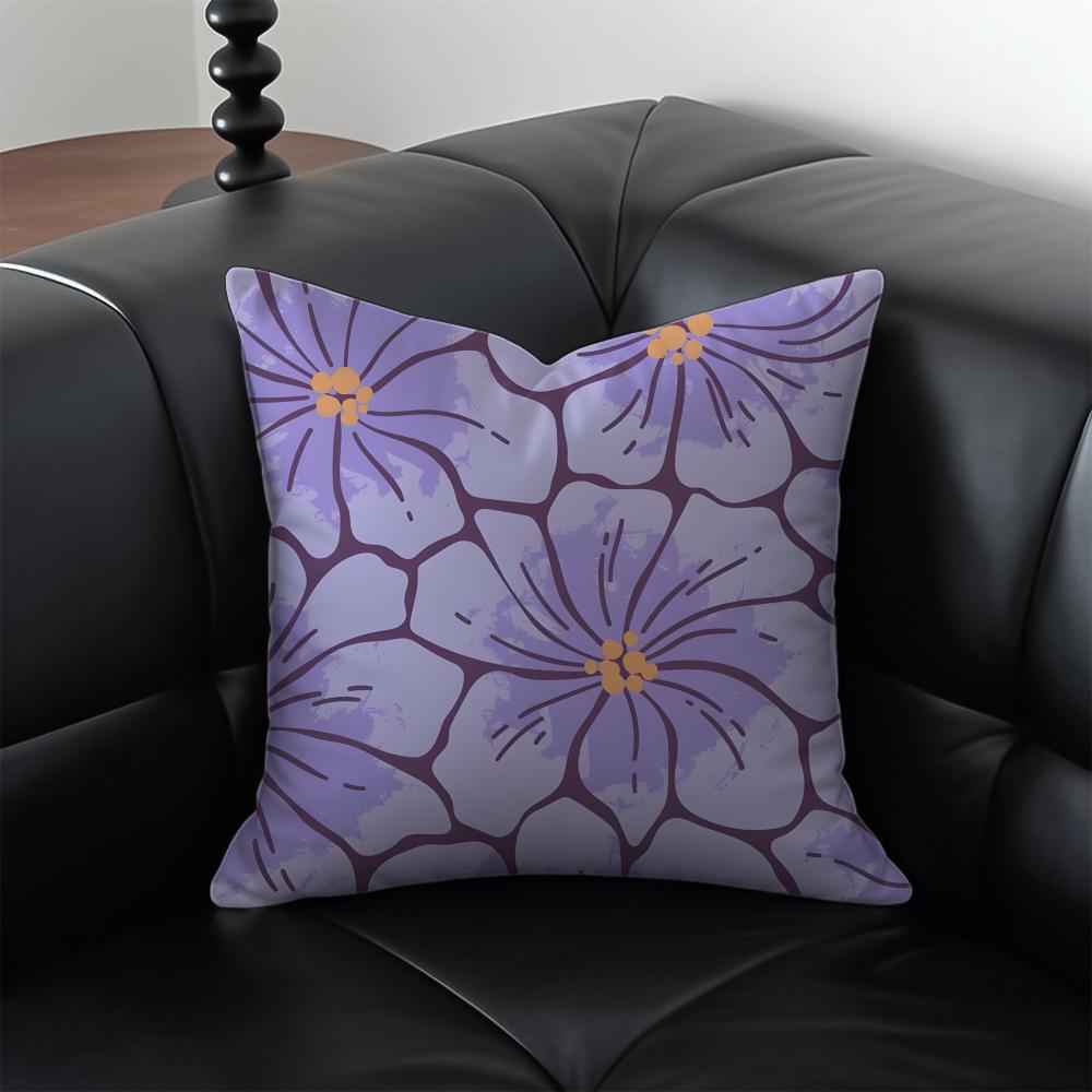 Fun Nostalgic Endearing 0Oyajitchi Pattern Cushion Cover Pillow Case Antidustmite Invisible Zipper Silky Plush Cushion
