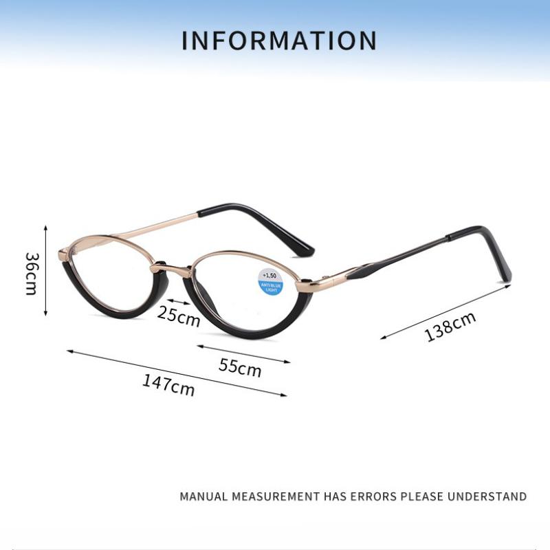 New Style Metal Frame Reading Glasses for Women Unisex Optical Spectacle Eyeglasses Men Classic Plus Diopter Eyewear 0+1.0+4.0