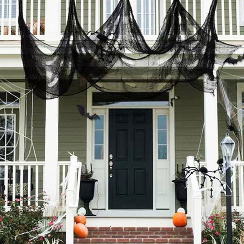 Torn Black Gauze Fabric For Halloween Haunting House Scary Party Decoration Horror Theme DIY Adjustable Efficient Cloth