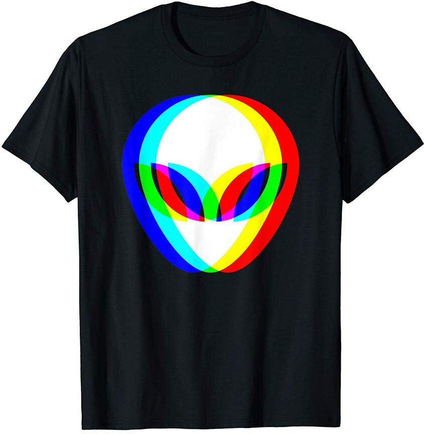 Alien Head Trippy Techno Rave EDM Music Festival Funny Vintage Men s T-Shirt Tee Unisex T-Shirt S