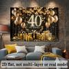 A 2D flat banner in one piece specially designed for a luxurious 40th birthday celebration event.PMJ