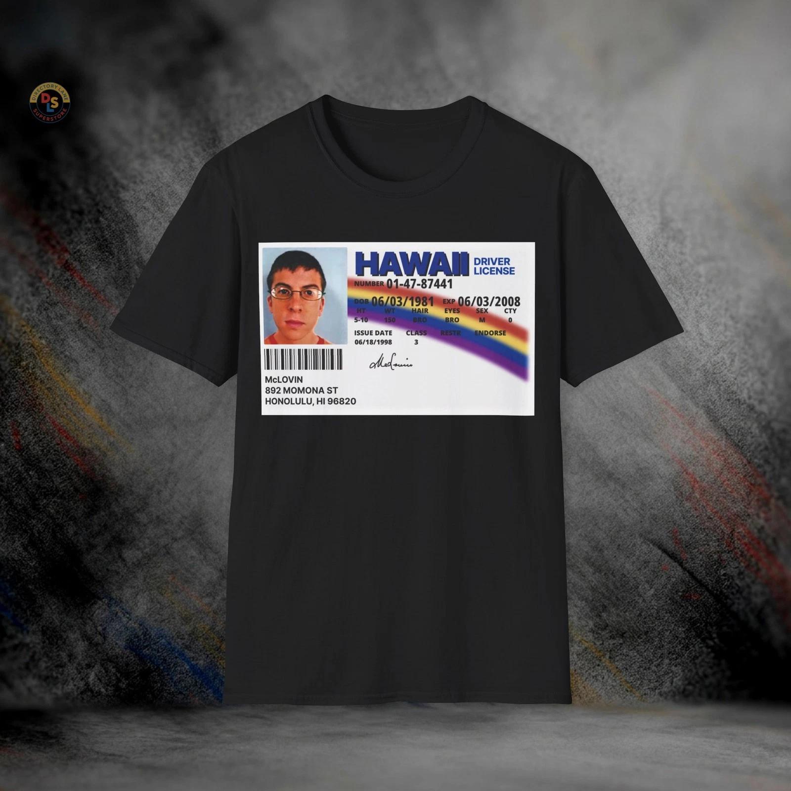 Футболка McLovin Водительские права Superbad | Мягкая футболка XL