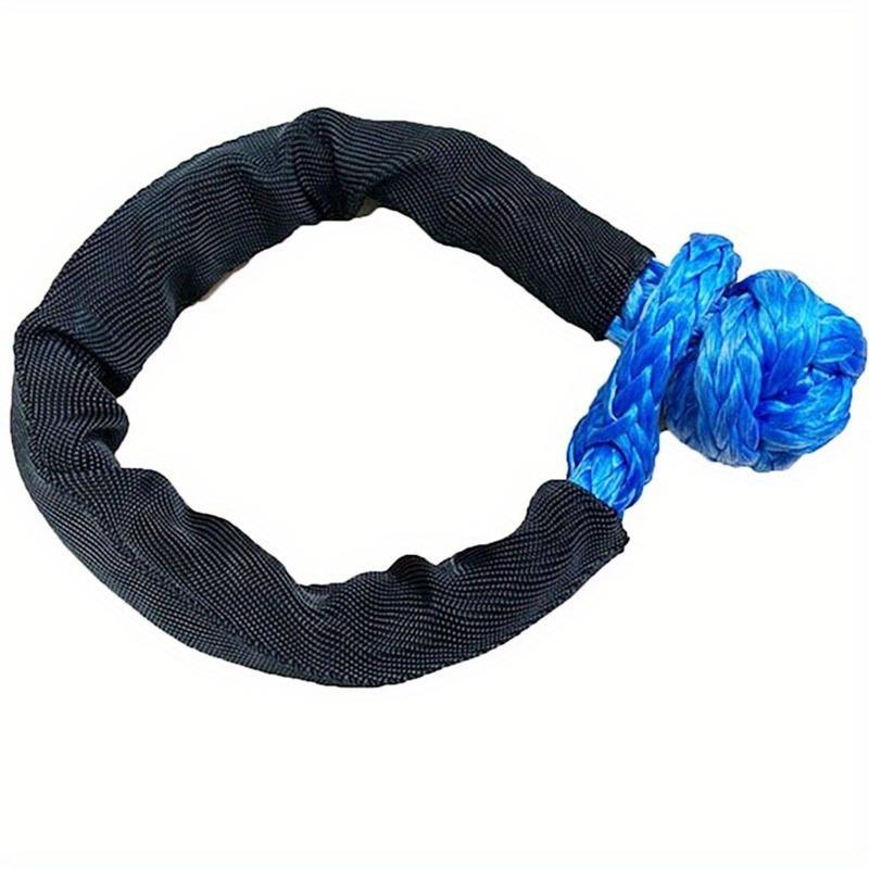 1 Stück Hochleistungsschäkel aus synthetischem Offroad-Anhängerseil – 1/2 Zoll x 22 Zoll weicher Schäkel für 38.000 Pfund schweres Abschleppband für die Autobergung, kaputtes Werkzeug, langlebig