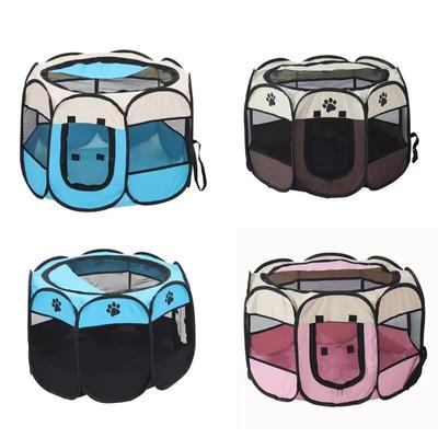 On-the-Go Pet Haven: Foldable Octagon Puppy Playpen, Ideal for Dogs, Cats, and Rabbits – Your Portable Indoor Pet Playground!