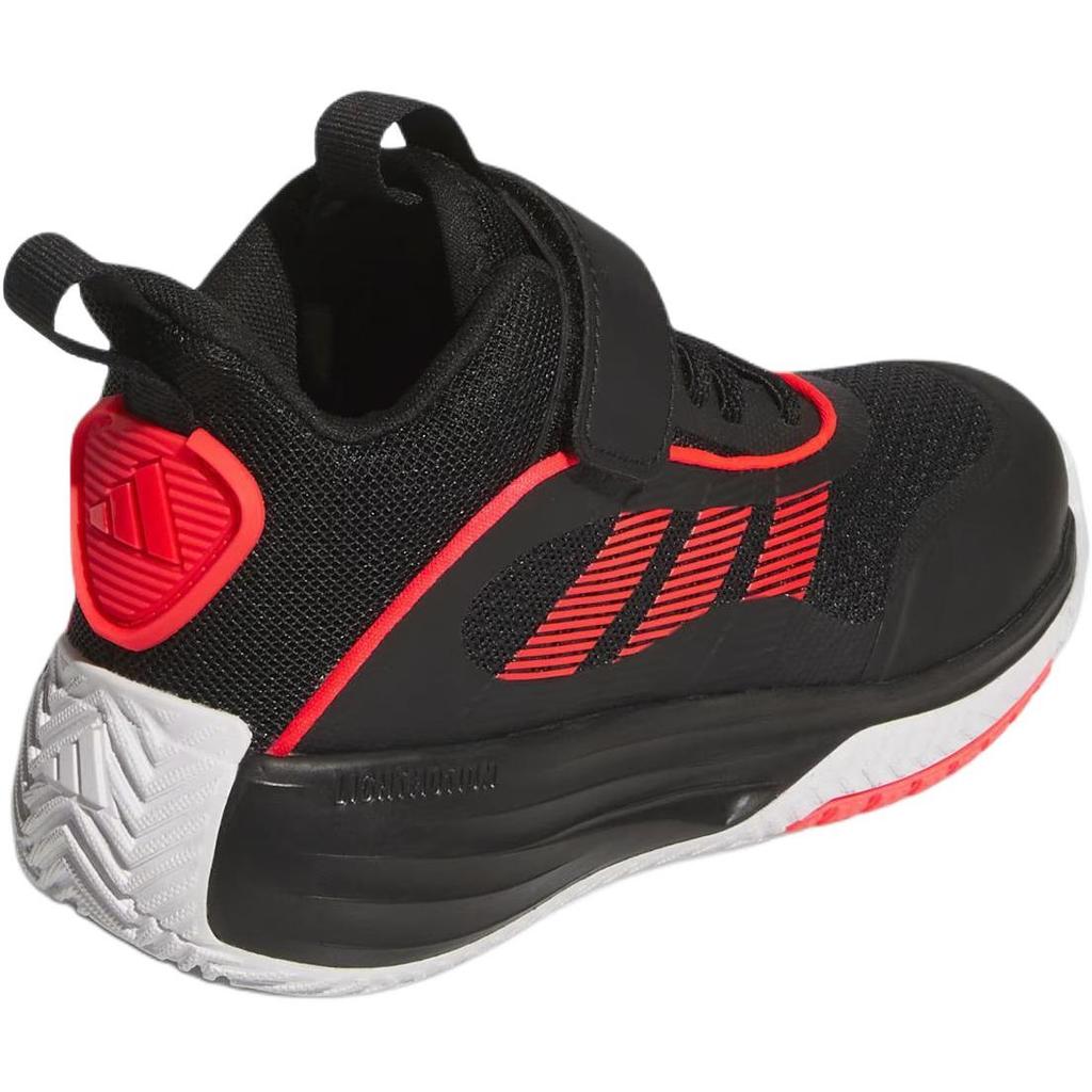 adidas OwnTheGame Mid Top Children's Basketball Shoes Black Red Kids' JQ7939