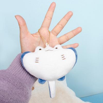 Adorabili raggi del diavolo Pesce Ciondolo in peluche Cartone animato Animale marino Bambola Peluche Ornamento Morbido peluche Borsa Charms Portachiavi Ciondolo Ragazza Giocattolo Regali