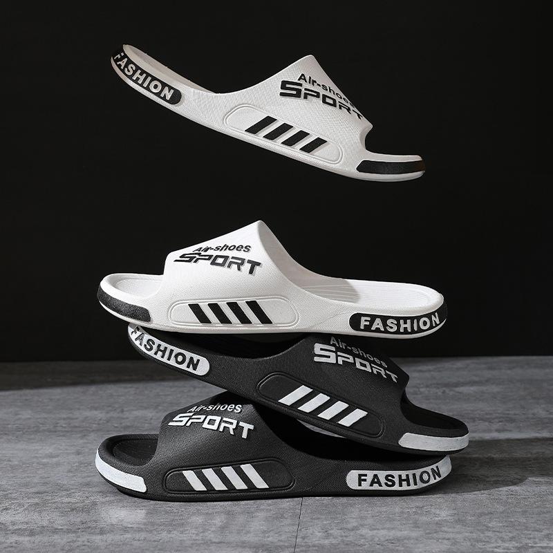 Men's PVC Soft Sole Slippers, Non-Slip Slides, Casual Outdoor Beach Flip Flops, Home Bathroom, Couples Sandals, Fashion, New