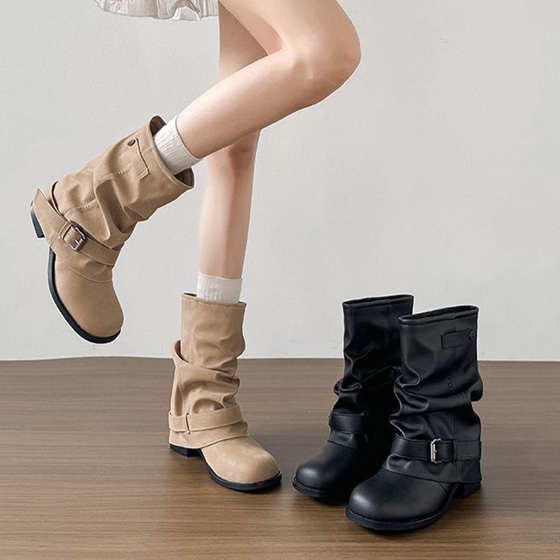 Thick-soled brown British Martin boots children's new autumn and winter Merad Sichuan-Tibet western cowboy boots