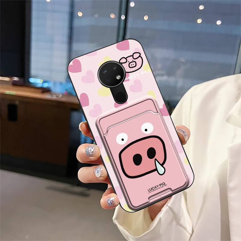 Card Sleeve Silicone Phone Case For Nokia 6.2/7.2 Full Wrap Anti-dust Soft Case Cute Back Cover Durable Anti-knock Cover