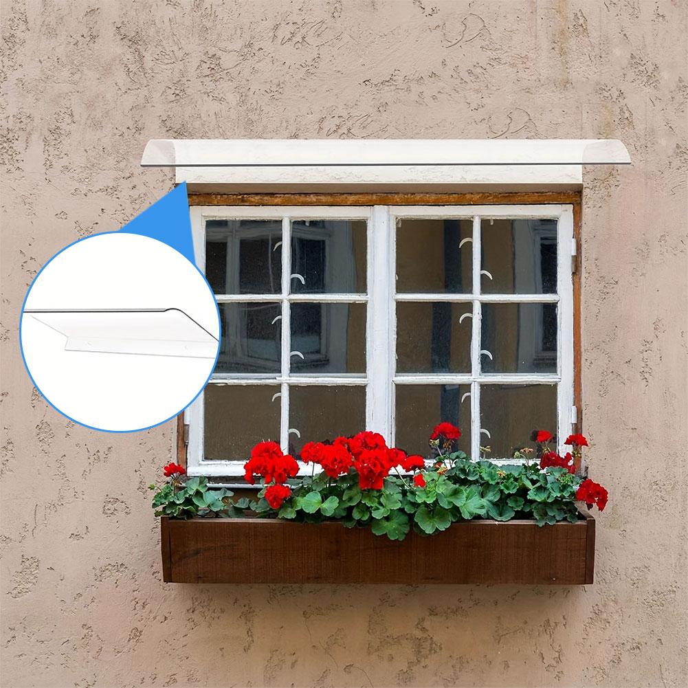 

Window Door Wall Canop No Bracket Transparent Invisible Rain Shelter Cover Window Awning Canopy for Front Door/Porch Patio Roof United States
