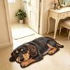 Soft Cartoon Animal Carpet Water Absorption Bedroom Bedside Mat Fun Dog-Shaped Rug  Home Decoration