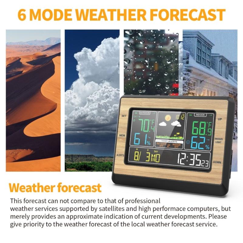 Multifunctional High Precise Digital Weather Monitor With Temperature Humidity Monitor And Barometric Pressure Sensors