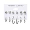 IF ME Fashion Resin   Earrings Set Checkerboard Heart Crystal Butterfly  Earring Women Jewelry Accessories