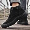 Male Comfortable High Top Hiking Shoe Men Winter Plush Snow Boots 2026 New Arrival Lace-Up Men's Ankle Boots Non-Slip Male Shoes