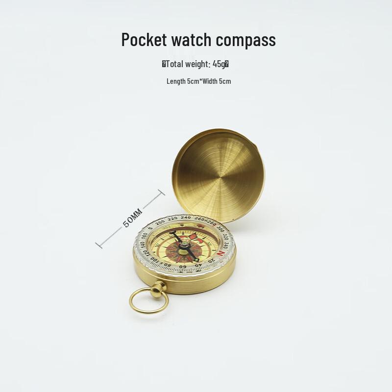 OIMG Luminous Flip Cover Pocket Compass Watch