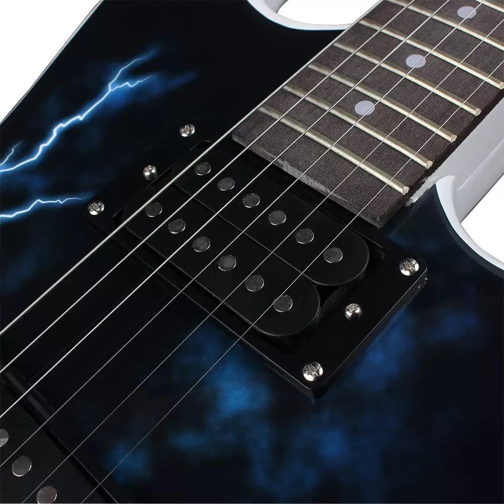 ZPZGOG Electric Guitar Stainless Steel Nickel Alloy Scratch Plated Bead Head Strings, E-1st, B-2nd, G-3rd, D-4th, A-5th, E-6th (.010-.034 In,