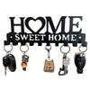 Iron Wall Hook Rack Metal Letter Key Holder Entryway Coat Towel Hanger Home Storage Organizer 22 Designs