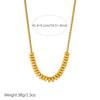 New European and American style punk gold-plated necklace, stainless steel heavy-duty minimalist style, personalized beaded accessory clavicle chain