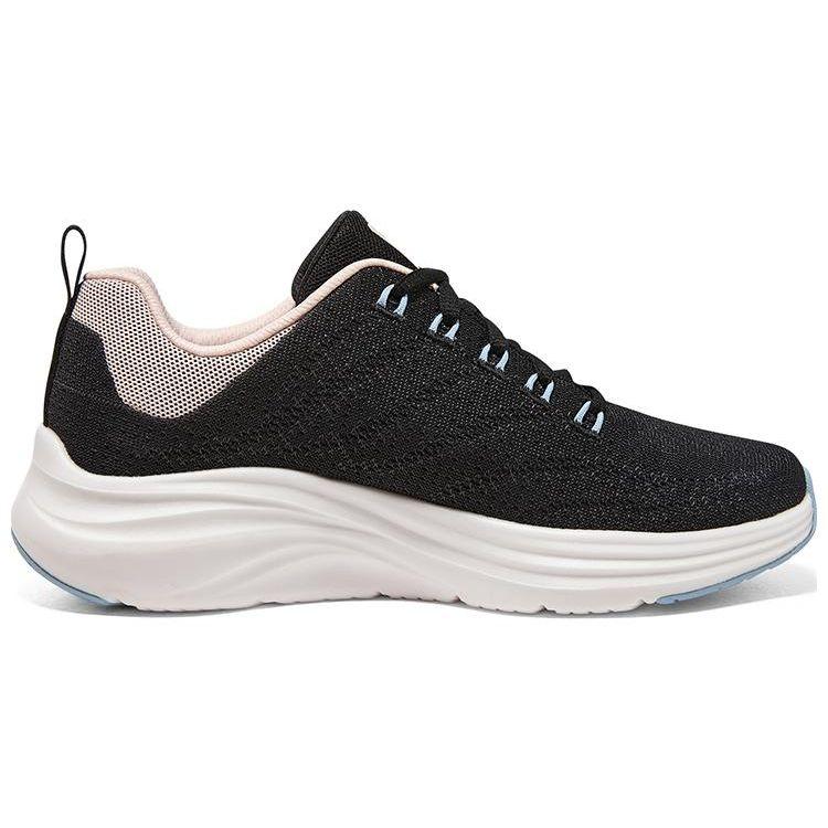 Skechers Vapor Foam Cloud Fabric Comfortable Daily Shock Absorbing Breathable Mid-Top Lifestyle Casual Shoes Women sneakers Black White 150022-BKMT