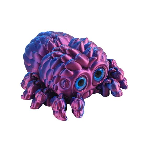 Halloween 3D Printed Spider Figurine Movable Joints Spider Figure Fidget Toy Articulated Spider Model Decoration Home Office Desktop Ornament