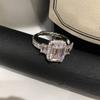 VENTFILLE 925 Sterling Silver Zircon Geometry Ring Shining Engagement Sweet Minimalism Fashion Versatile Jewelry Gift Dropship