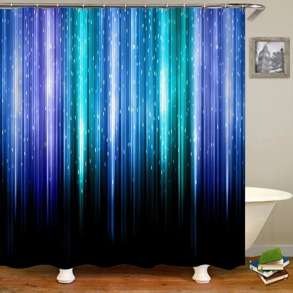 3D Fashion Colorful Cool Printed Fabric Shower Curtain Waterproof Polyester Bathroom Curtains Home Decorate Curtains With Hooks