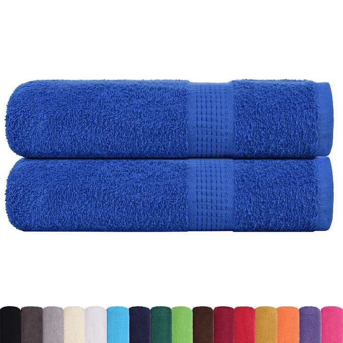 VidaXL Serviettes de douche 2 pcs bleu 70x140 cm 360 g/m² 100% coton, serviette, ensemble de serviettes de bain, serviette 136713