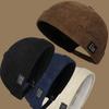 Casual Adjustable Brimless Hat Vintage Solid Color Docker Cap New Corduroy Landlord Hat Unisex Hip Hop Hats Streetwear Dome Hat
