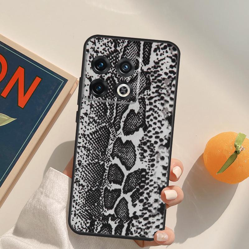 Snake Skin Case For OnePlus 12R 13R 13T 10R 15 13 12 11 10T 8T Nord CE 4 3 2 Lite N20 N30 Nord 5 Cover