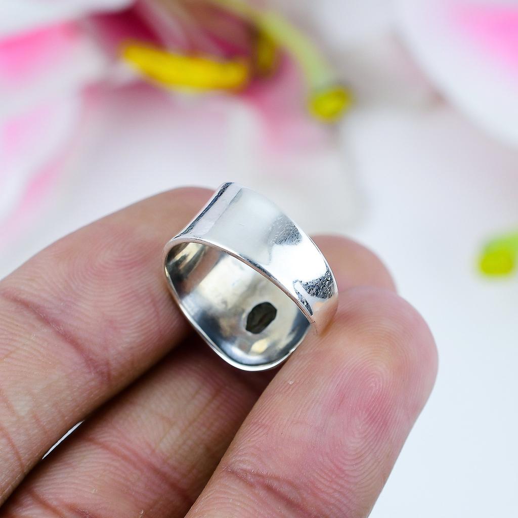 Inel de bijuterii din argint solid 925 cu topaz mistic natural S.11.5 m9q02