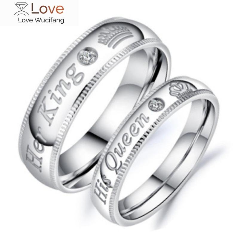 

Кольцо для пары короля и королевы, модное мужское кольцо, кольцо на указательный палец из титановой стали