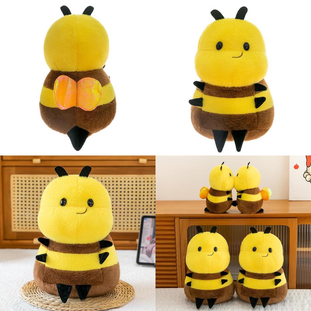 Cute Bee Plush Toy Cartoon Pillow For Kids Baby Gift Home Decor