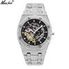 MISSFOX Watch, Popular In Europe and America, Full of Diamonds and Hollowed Out Mechanical Watches, Waterproof Luminous Stainless Steel Men's Watches