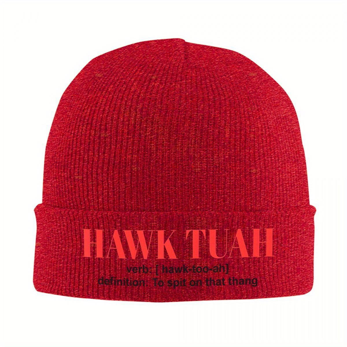 Вязаная шапка Hawk Tuah Spit On That Thang для женщин и мужчин, шапка-бини, осенние и зимние шапки, смешная теплая шапка Hawk Tuah